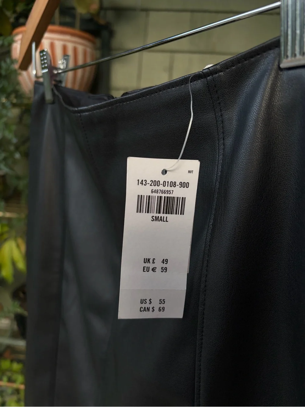 Abercrombie & Fitch Black Vegan Leather Miniskirt